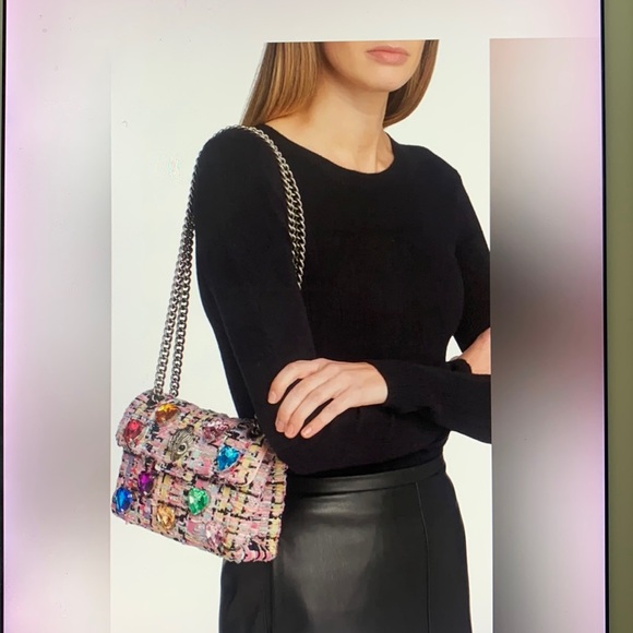 Kurt Geiger London
Mini Kensington Tweed Love Heart Crystals Crossbody Bag - Picture 3 of 17
